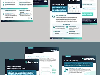 Atakama One-Pagers design graphic design