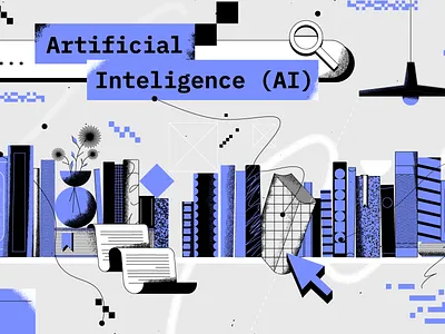 What is... books flat geometric illustration library search search engine texture tooploox work