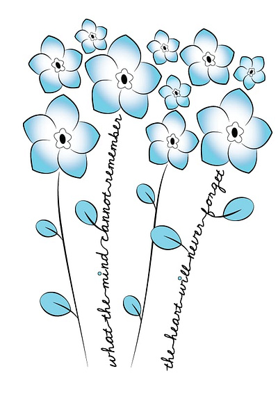 Forgetmenot tattoo design design graphic design tattoo