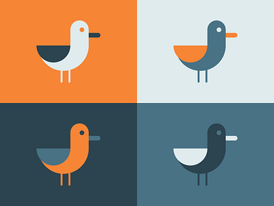 Don't Feed The Gulls beach birds design flat icon illustration minimal ocean sea gulls seagull sketch
