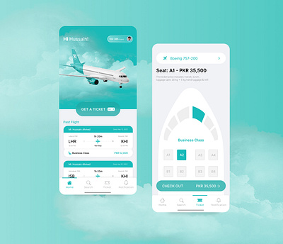 Serene Air Mobile App air ticket airline application booking design designing discover figma motion graphics plane travel trending ui user interface ux