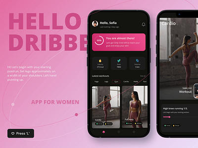 Hello, Dribbble! app application design exercise fitness mobile sport ui ux workout