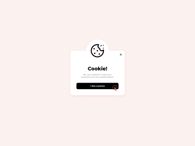 Pop-Up - Daily UI #016 016 challenge clean cookie cookies daily dailyui design minimal overlay popup ui