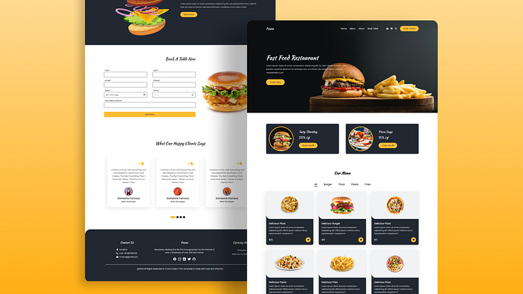 Food Ordering Website Using Html, Css & JavaScript by Nitin Jangir on ...