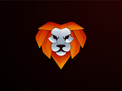 Lion branding design esport gradient graphic design graphics icon illustration lion logo modern nature