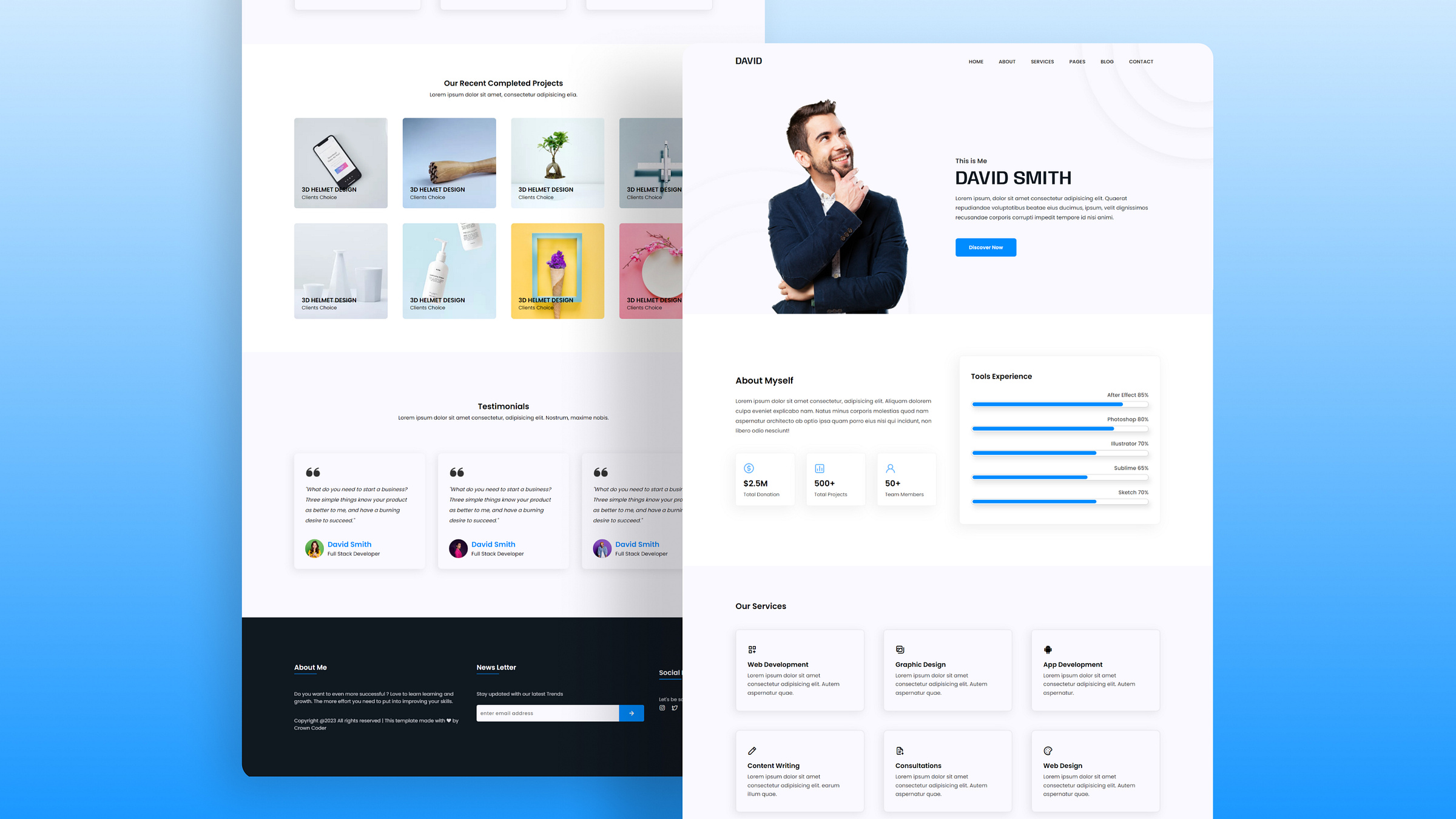 Portfolio Website Using Html, Css & JavaScript by Nitin Jangir on Dribbble