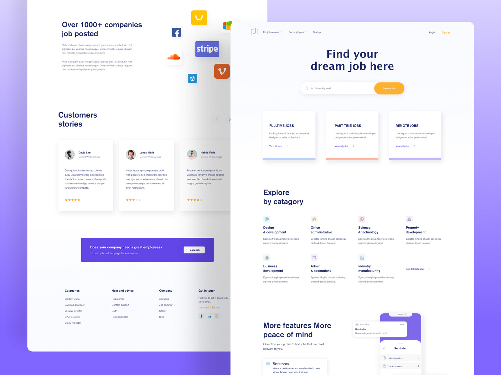 Job Seeker Website Using Html, Css & JavaScript by Nitin Jangir on Dribbble