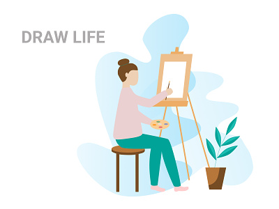Illustration - Draw life design draw illustration vector