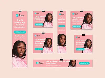 Digital marketing materials ads app art banner branding design ecommerce figma four graphic design identity ios macos pay later product sketch ui ux web