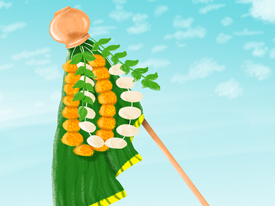 Gudi Padwa - Digital Painting digitalart graphic design gudi padwa illustration photoshopart photoshoppainting