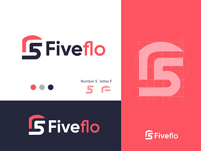 Fiveflo logo best logo branding colorful colourful logo creative design f 5 letter logo f5 logo graphic design logo logo mark logodesigner logoinspirations modern symbol