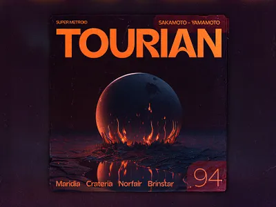 Tourian fonts grit metroid nintendo photoshop poster poster design scifi snes texure type typography