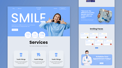 Dentist Website dentist website figma identity design ui uiux ux web design web designing