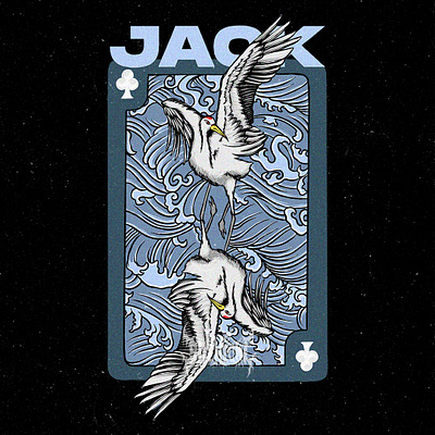 Jack Card T-Shirt Design apparel as brand branding card clothing design graphic design illustration jack king logo swan tee vector