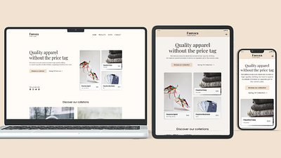 Fauxica - Premium Appareal - Landing Page clothing design desktop graphic design landing page mobile responsive shop tablet ui ui design ux web design