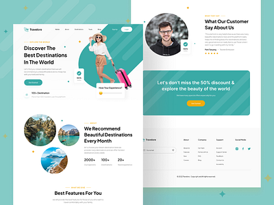 Travelore - Travel Landing Page landing page landing page design ui ui design web design website design website designing website development