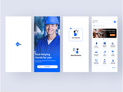 Home Service App UI Design : Redesigned 2d android app clean daily ui dailyuichallenge design e commerce figma homepage minimalist mobile mobile app design mockup redesign ui ui design ux