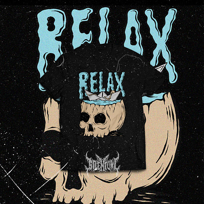 Relax T-Shirt Design apparel boat brand branding design graphic design illustration illustrator logo merchandise relax silentowl skull streetwear tee tshirt vector vintage