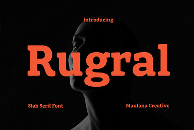 Rugral Slab Serif Font animation branding font fonts graphic design logo maulana creative nostalgic slab serif font