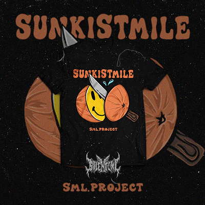 Sunkistmile T-Shirt Design apparel brand branding company design graphic design illustration illustrator knife logo merchindase motion graphics silentowl smile streetwear tattoo tee tshirt vector vintage