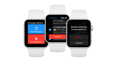 Feature Addition: Apple Watch Delete Selection apple watch delete design drawer menu interaction design ui ux