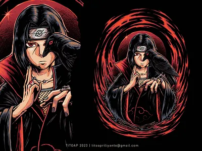 ITACHI anime artwork design digital illustration digital illustrator digitalart drawing hand drawn illustration naruto