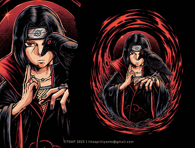 ITACHI anime artwork design digital illustration digital illustrator digitalart drawing hand drawn illustration naruto