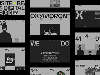Oxymoron™ Scraps animation brand identity branding design design studio graphic design interaction minimal showcase typography ui ux web design webdesign website