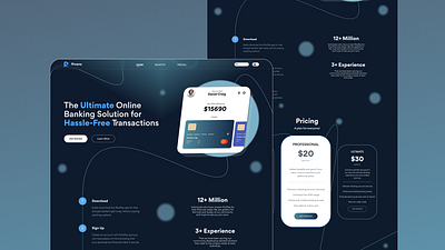 RizzPay banking branding design graphic design online banking ui web design