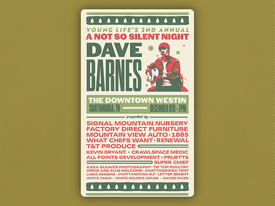 Event Poster Design christmasposter eventposter fundraiser musician poster posterdesign screenprint text