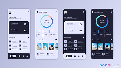 Simply manage your files banking branding dark mode design figma file manager files illustration iphone light mode logo ui uiux vector