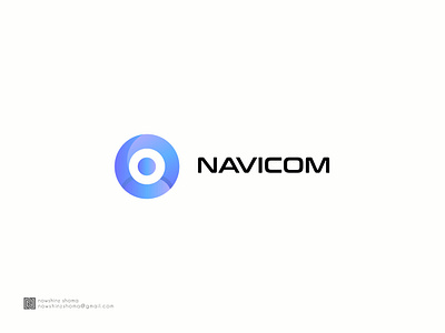 NAVICOM company design graphic design logo logo design minimal modern logo