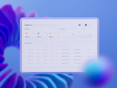 (CryptoNexa) Cryptocurrency Dashboard Concept 3d animation blender branding concept crypto cryptocurre dashboard design dribbble graphic design motion graphics ui