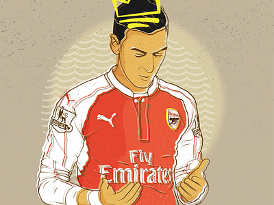 The Assist King adobe illustrator arsenal design fifa football germany gooner graphic design gunners illustration messi mesut north london ozil real madrid ronaldo soccer turkey vector wacom