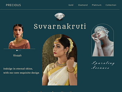 Landing page for Indian Jewelry Brand 3d branding design ecommerce graphic design jewelry lavish luxury ui ux