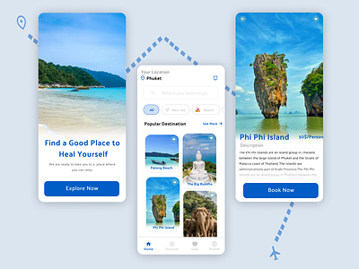 Travel App Design app figma mobile app nature travel travel booking travelling trip ux design