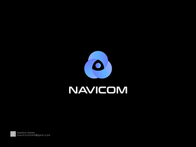 NAVICOM company graphic design logo logo design minimal modern logo