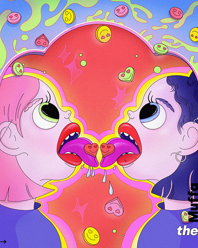LOVE is a drug Editorial Illustration design illustration vector