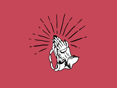 Weiner Praying - Hotdog & Co branding design hotdog illustration