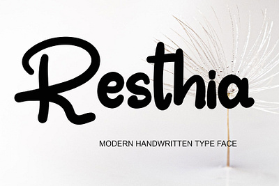 Resthia 3d animation branding design font graphic design handwritten fonts illustration logo motion graphics typeface typography ui