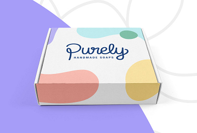 Purely Handmade Soaps abstract bottle branding bright bubbles colorful design graphic design handwritten illustration lettering logo package design packaging pastels script shape soap type typography