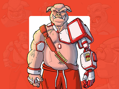 THE DUKE cartoon cartoon illustration cartooning character art character design character designer concept art concept design cyberpunk cyberpunk art design digital art digital illustration illustration pig pig character procreate sci fi sci fi art sci fi concept art