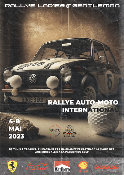 Rallye & golf event poster 3d animation branding design graphic design illustration logo motion graphics poster ui