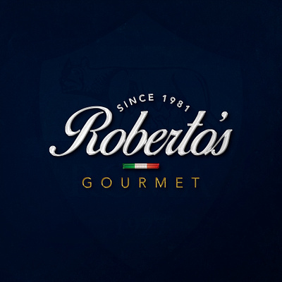 Roberto's Gourmet Branding branding design graphic design illustration logo logo design typography vector
