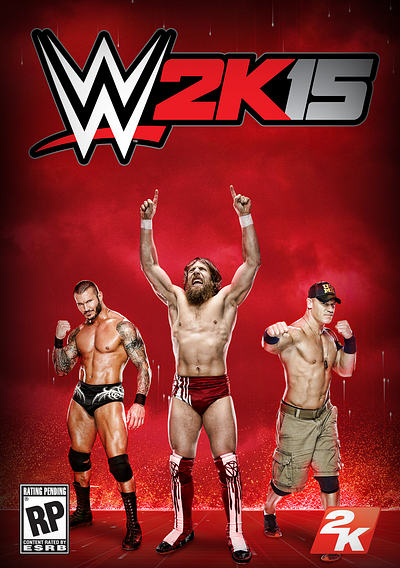 WWE 2K15 2k15 branding daniel bryan design graphic design illustration john cena logo pro wrestling randy orton video games wrestling wwe wwe 2k wwe 2k15