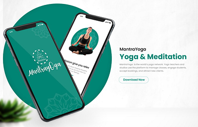 MantraYoga: Yoga and Meditation App branding graphic design logo ui
