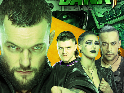 Money in the Bank branding damian priest design dominik mysterio edge finn balor graphic design illustration judgment day ladder logo mitb mitb 2023 money in the bank pro wrestling rhea ripley wrestling wwe