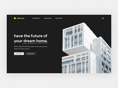 lalahome - hero website landing page ui uiux design ux website