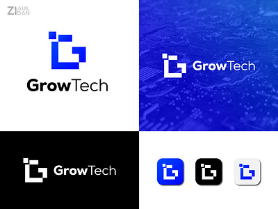 Grow Tech - Logo Design app logo branding business logo corporate identity creative logo data logo digital logo eye catchy logo g logo graphic design icon logo design modern logo saas logo startup logo tech logo technology logo vector logo visual identity website logo