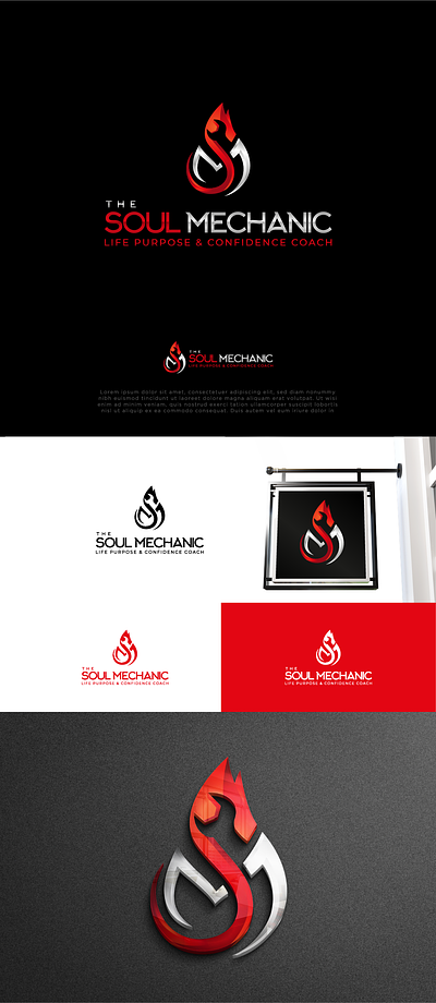 Soul Mechanic Logo abstract life logo logo design luxury mechanic minimalist modern personal training soul